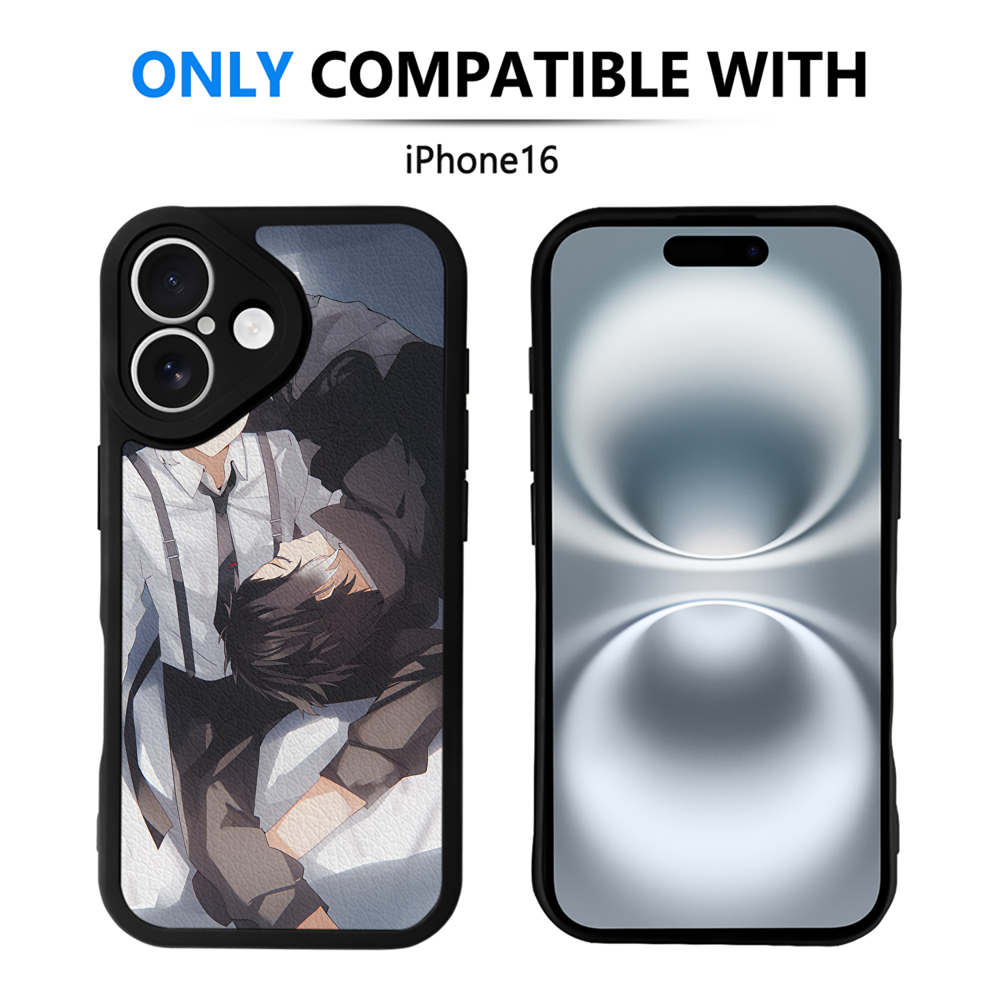 （画像用） 文豪ストレイドッグス Bungo Stray Dogs 【iPhone 16シリーズ対応】シリコンスマホケース（レザー調） 材質：シリコン